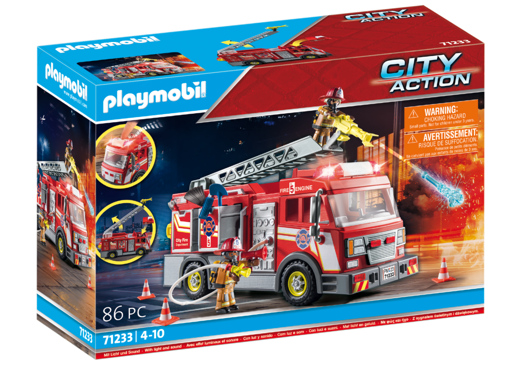 Playmobil 71233 Fire Truck with Flashing Lights