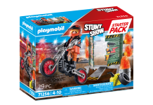 Playmobil Starter Pack Stuntshow Moto con Pared de Fuego 71256 playmobil playmobil 71256