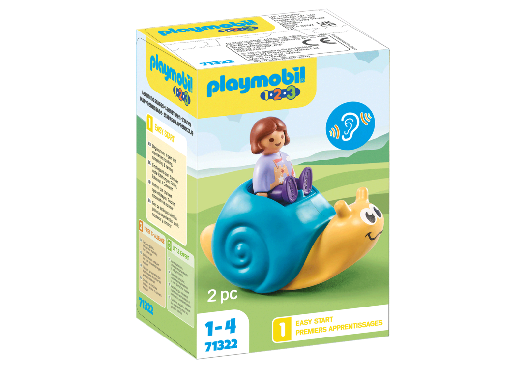 Playmobil 71322 1.2.3: Rocking Snail with Rattle Feature