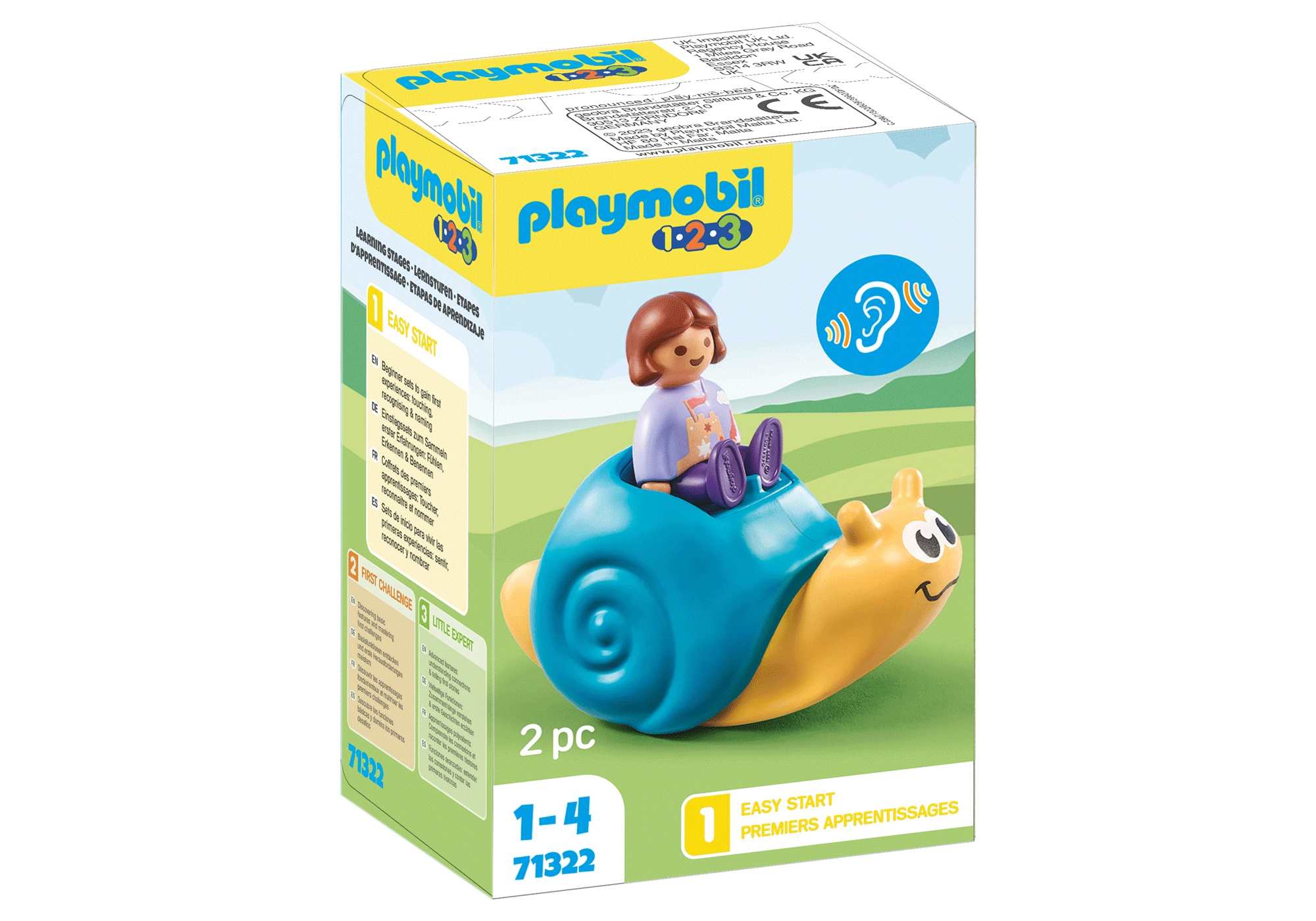 Playmobil 71322 1.2.3: Rocking Snail with Rattle Feature