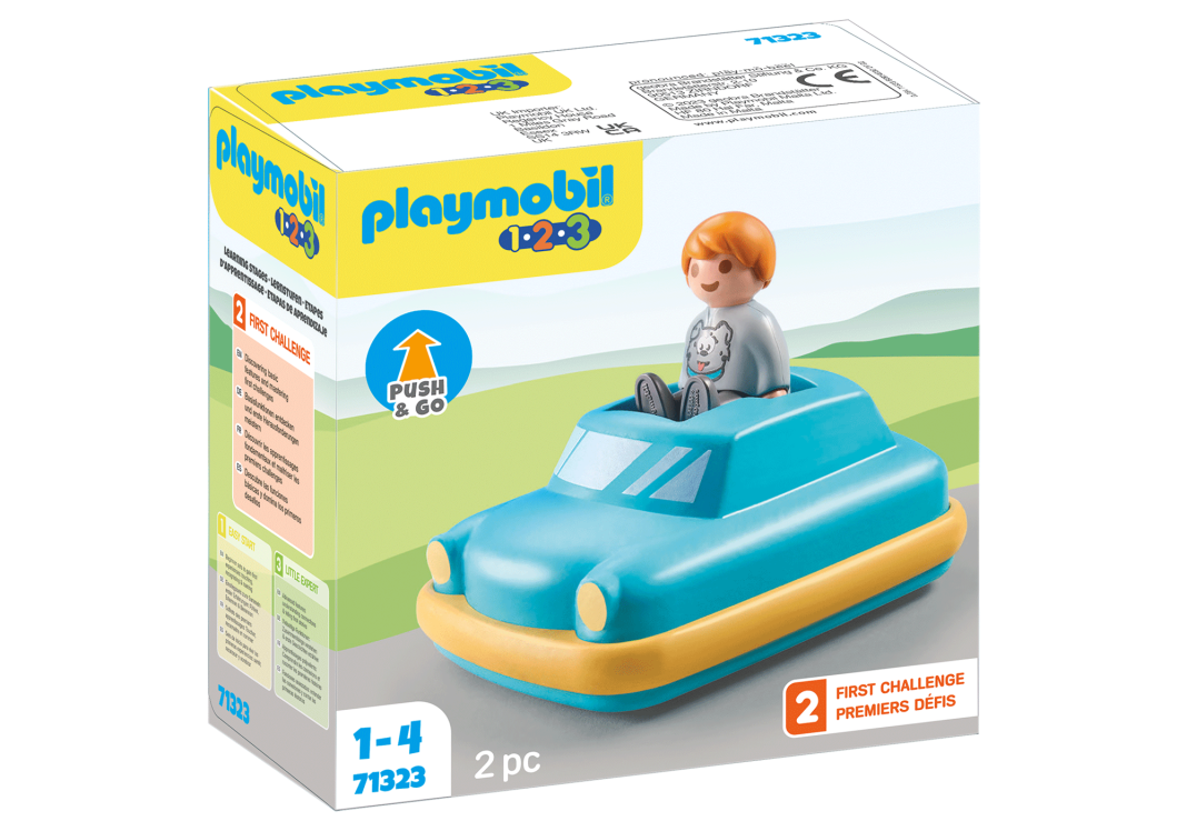 Playmobil 71323 1.2.3: Push & Go Car