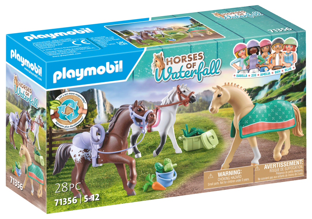 Playmobil 71356 3 Horses: Morgan, Quarter Horse & Shagya Araber