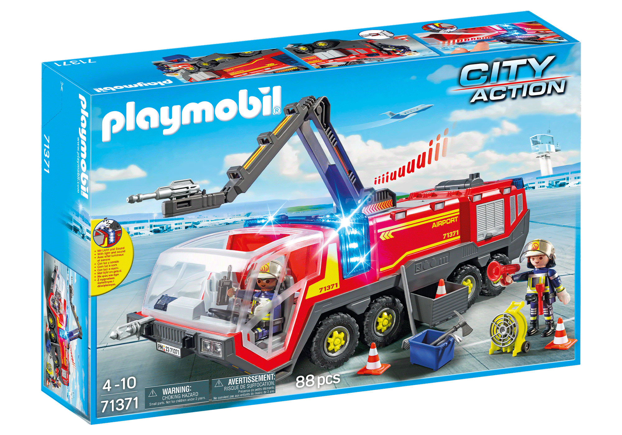Playmobil Aviones Playmobil: Todas las Referencias - Jets, Hidroaviones, Acrobaticos y Aeropuertos 41 Playmobil 71371 Airport Fire Engine