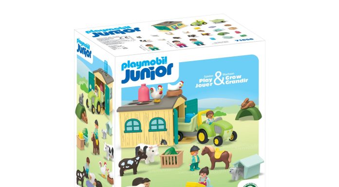 Playmobil 71656 JUNIOR: Farm Adventure with Tractor, Trailer and Animal Friends