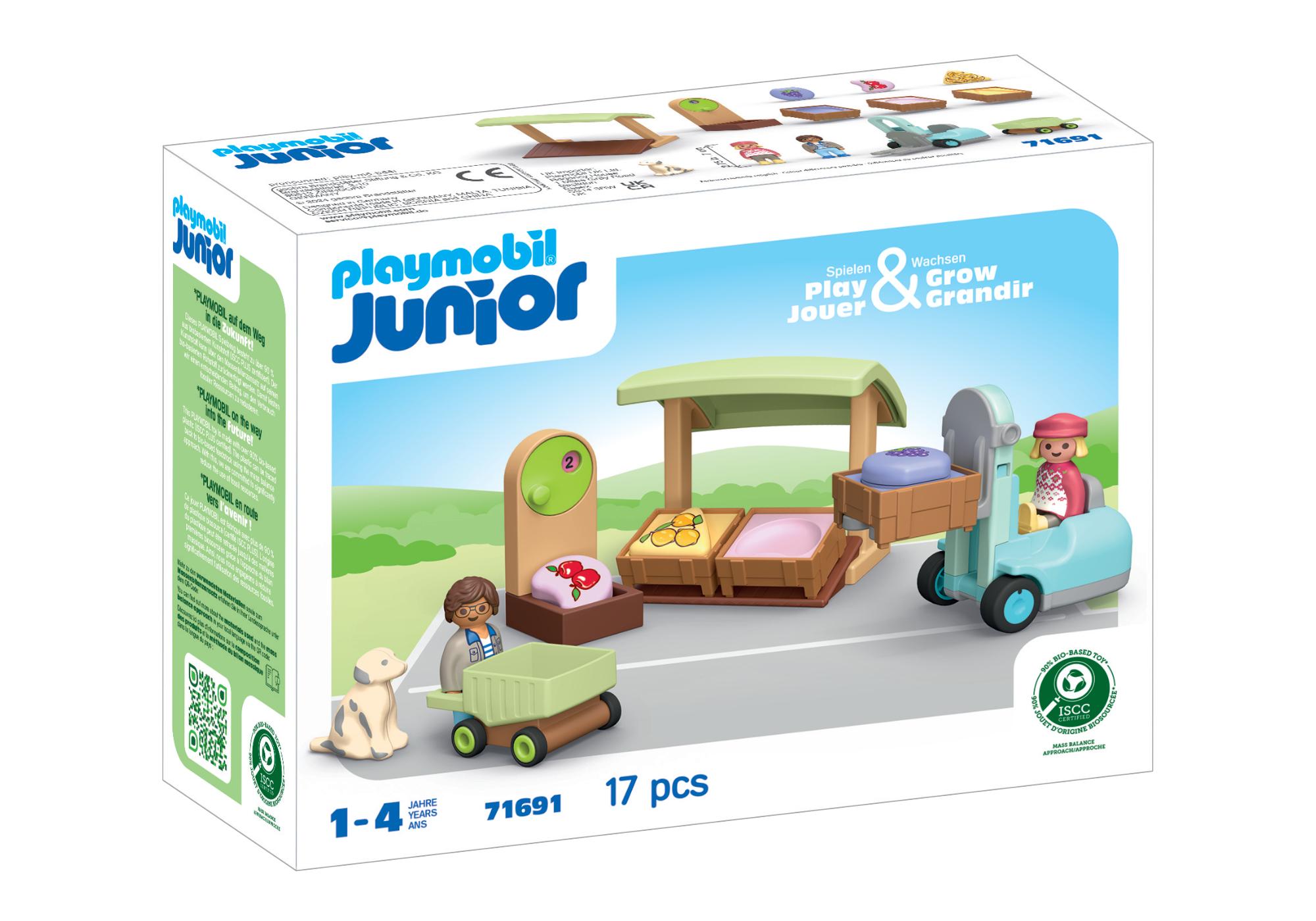 Playmobil 71691 JUNIOR: Organic Market Stall & Forklift