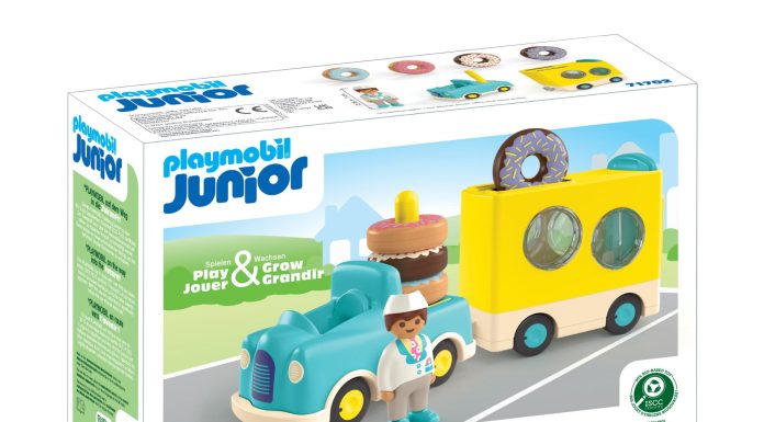 Playmobil 71702 JUNIOR: Crazy Donut Truck with Stacking and Sorting Feature