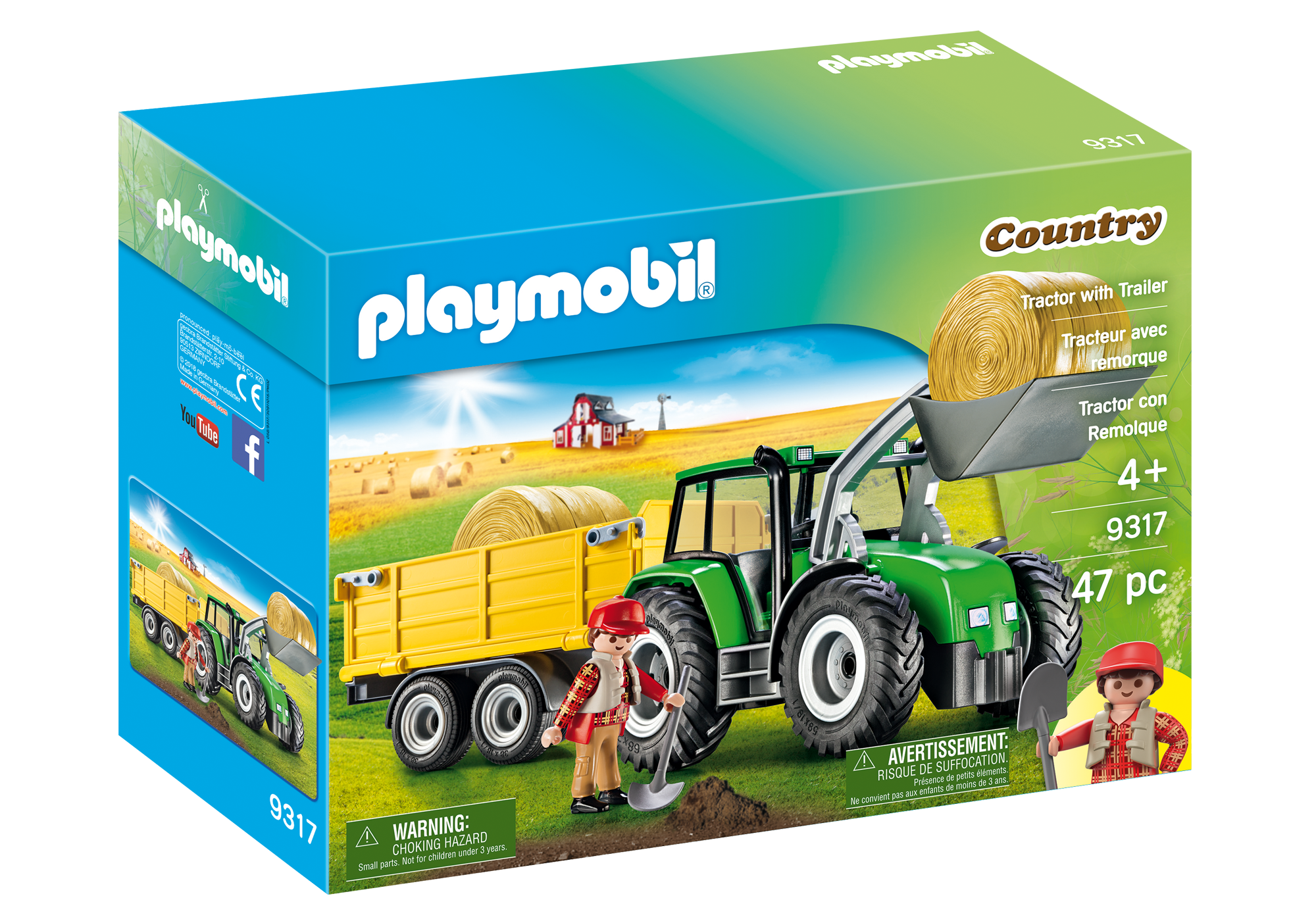 Playmobil Tractores Playmobil: todas las referencias (con remolque, pala y aperos) 34 Playmobil 9317 Tractor with Trailer