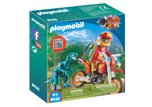 Playmobil Jungla y Selva Playmobil: todas las referencias (exploradores y animales) 28 Playmobil Motocross Bike with Raptor
