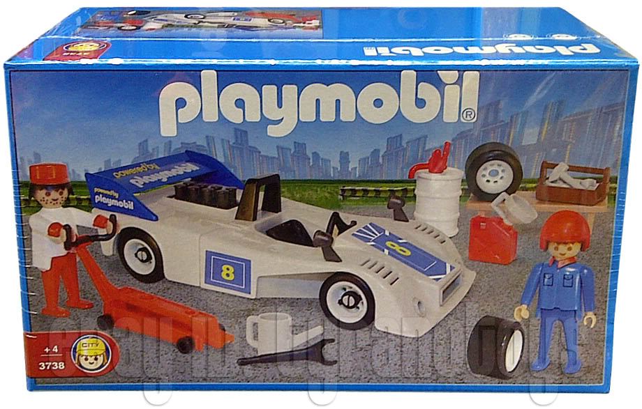 Playmobil Playmobil Antex 3738 – White Race Car With Crew 1 Playmobil Antex 3738 White Race Car With Crew