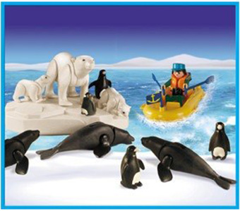 Playmobil Antex 9512 polar eplorer with sea animals