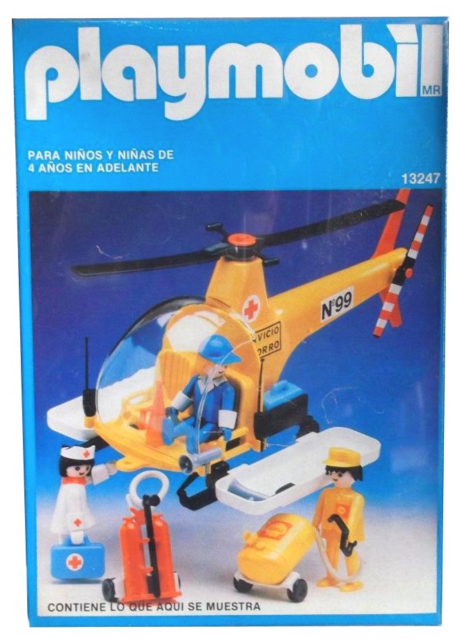 Playmobil Aviones Playmobil: Todas las Referencias - Jets, Hidroaviones, Acrobaticos y Aeropuertos 54 Playmobil Aurimat 13247 – Rescue service helicopter