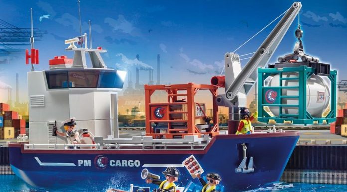 Playmobil 70769 Gran Portacontenedor con Barco Aduanero Playmobil 70769 Gran Portacontenedor con Barco Aduanero