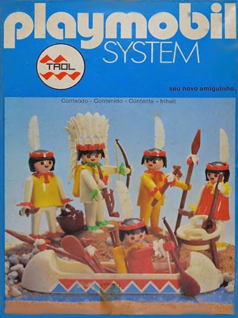 Playmobil Trol 23.25.1 5 indians with canoe