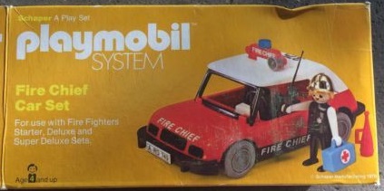 Playmobil USA Schaper 076 Fire Chief Car Set