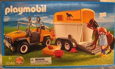 Playmobil USA Playmobil 3249 – Jeep with trailer & horse Playmobil USA Playmobil 3249 Jeep with trailer & horse
