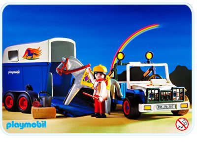 Playmobil USA Playmobil 3851 – Jeep with Horse Trailer Playmobil USA Playmobil 3851 Jeep with Horse Trailer
