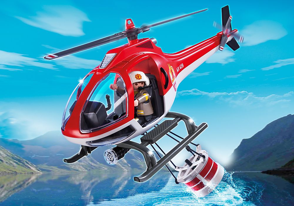 Playmobil Aviones Playmobil: Todas las Referencias - Jets, Hidroaviones, Acrobaticos y Aeropuertos 64 Playmobil USA Playmobil 5617 – Wildfire firefighting helicopter
