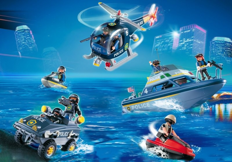 Playmobil USA Playmobil 5844 Mega Police Set Playmobil USA Playmobil 5844 Mega Police Set