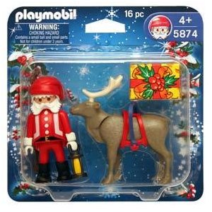 Playmobil USA Playmobil 5874 – Santa Claus with Reindeer Duo Pack Playmobil USA Playmobil 5874 Santa Claus with Reindeer Duo Pack