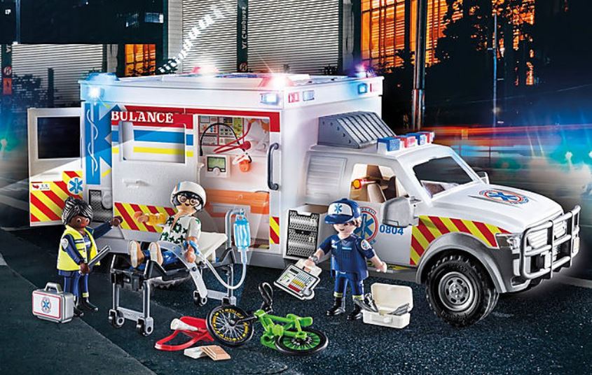Playmobil USA Playmobil 70936 Rescue Vehicles: Ambulance with Lights and Sound Playmobil USA Playmobil 70936 Rescue Vehicles: Ambulance with Lights and Sound