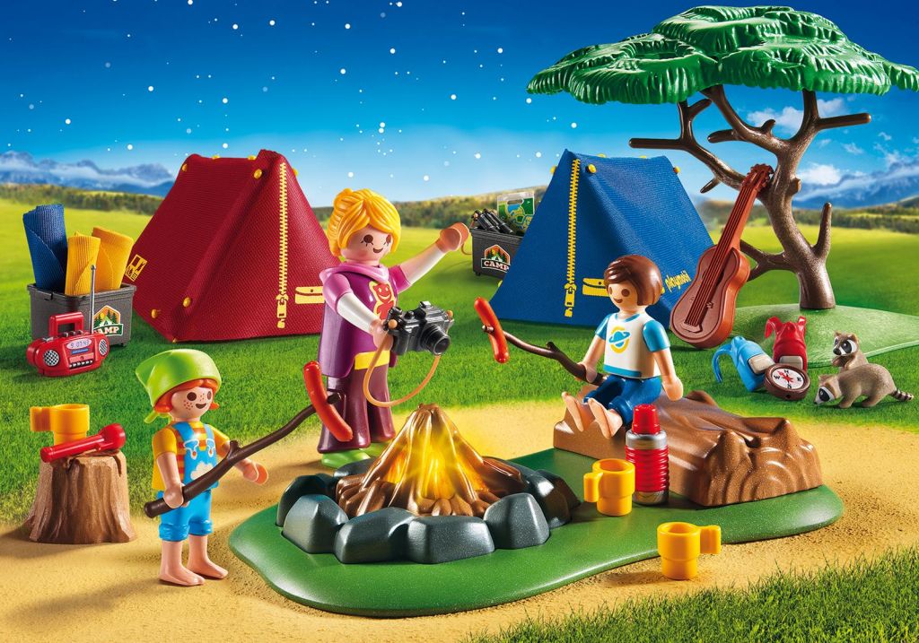 Playmobil Bomberos Playmobil: Parque, Camion y Vehiculos - Todas las Referencias 107 Playmobil USA Playmobil 9153 – Camp Site with Fire