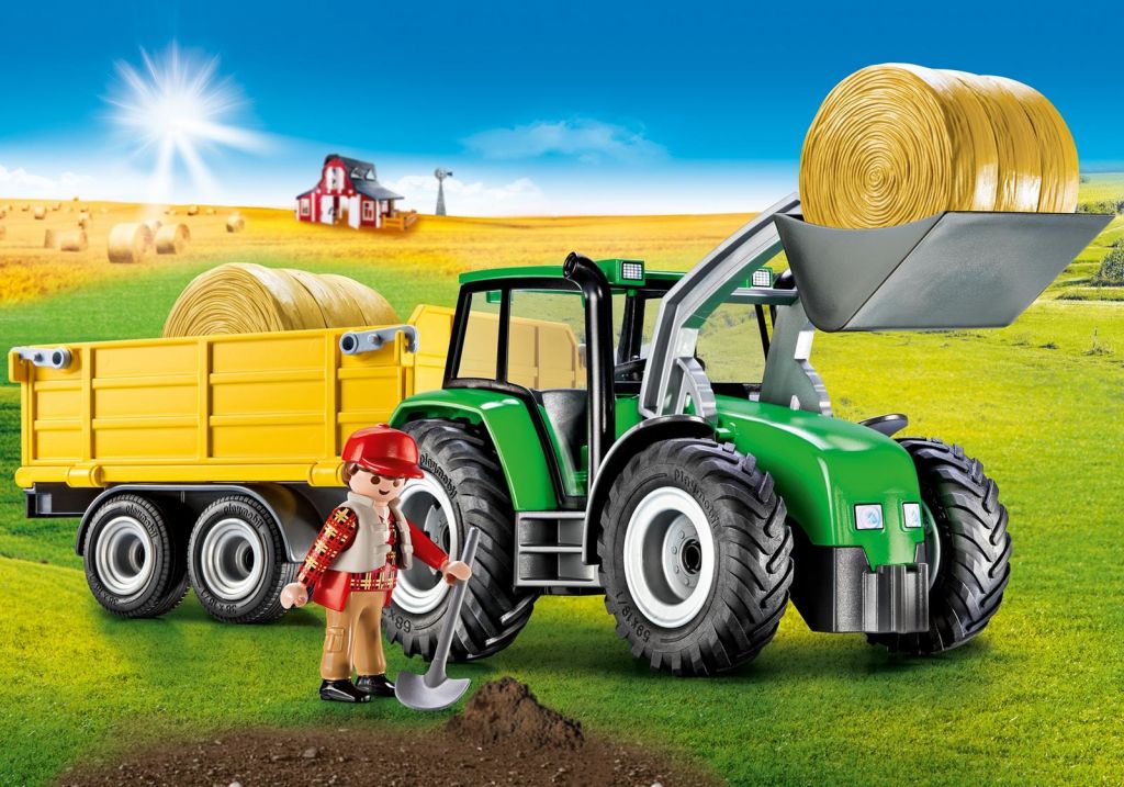 Playmobil USA Playmobil 9317 Tractor with Trailer Playmobil USA Playmobil 9317 Tractor with Trailer