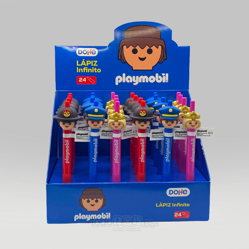 Playmobil Lápiz Infinito Playmobil: el lápiz que nunca se gasta (todos los modelos) 1 Lápiz Infinito Playmobil expositor todos los modelos
