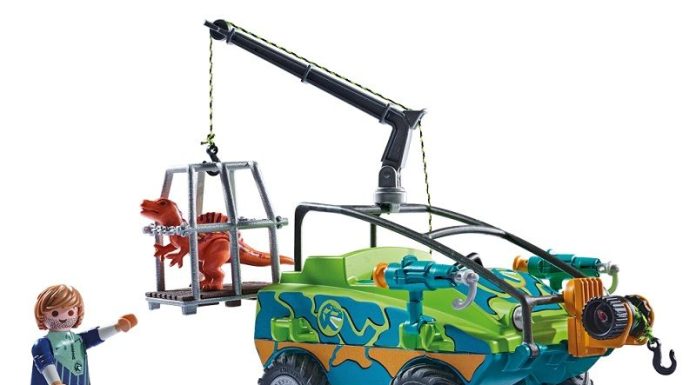 Playmobil 72407 Vehículo anfibio con cría de Spinosaurus – El Mundo Click