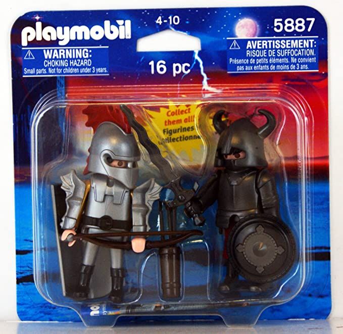 Playmobil 5887 Duo Pack Caballero del Dragón Gris contra Caballero del Toro Playmobil 5887 Duo Pack Caballero del Dragón Gris contra Caballero del Toro
