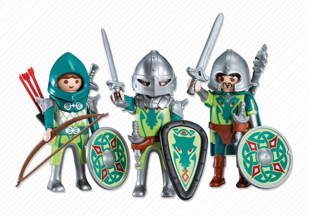 Playmobil 7973 3 caballeros del dragón verde