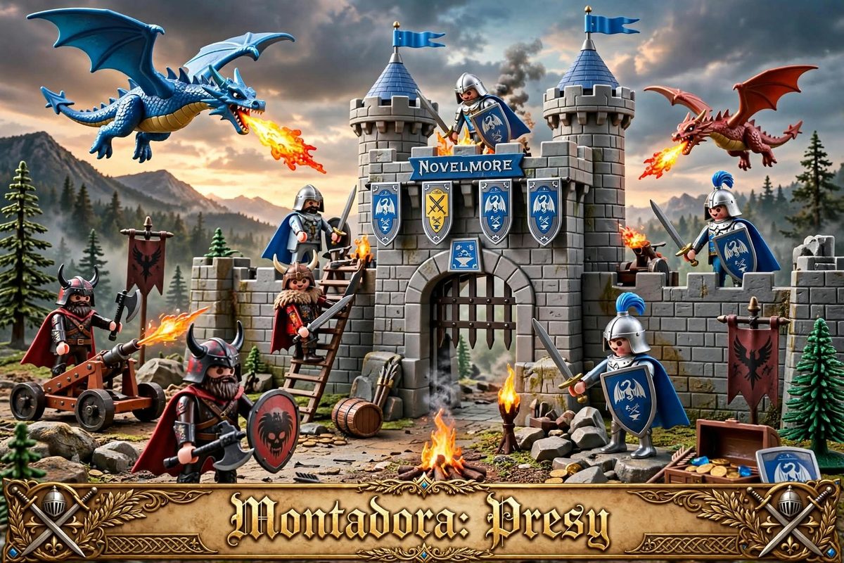 Playmobil 8ª Feria Playmobil de Alcalá de Guadaíra 2026: fechas, horarios, talleres y concurso de dioramas 4 Montadora: Presy — Diorama de Novelmore (caballeros y dragones)
