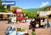 Playmobil Ape 2027: pizzería, cafetería y tienda sobre un Piaggio Ape Playmobil Piaggio Ape 2027: pizzería 72181, cafetería 72182 y tienda 72183
