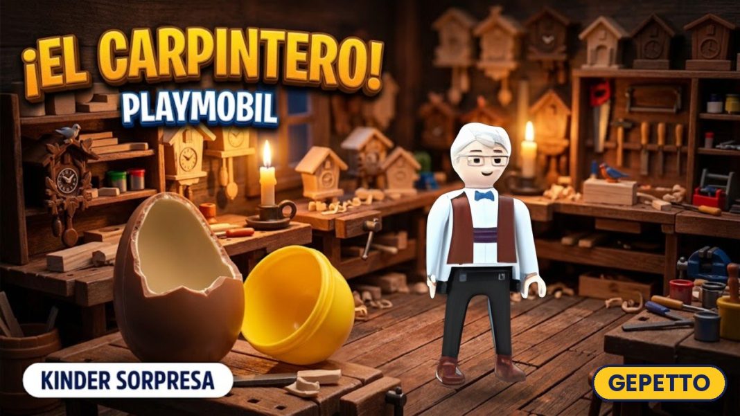 Playmobil Gepetto Kinder Sorpresa Disney 2026 miniatura Playmobil Gepetto Kinder Sorpresa Disney 2026