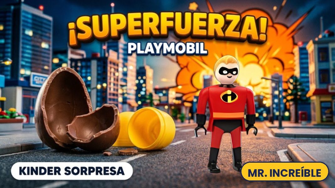 Playmobil Mr. Increíble Kinder Sorpresa Disney 2026 miniatura Playmobil Mr. Increíble Kinder Sorpresa Disney 2026