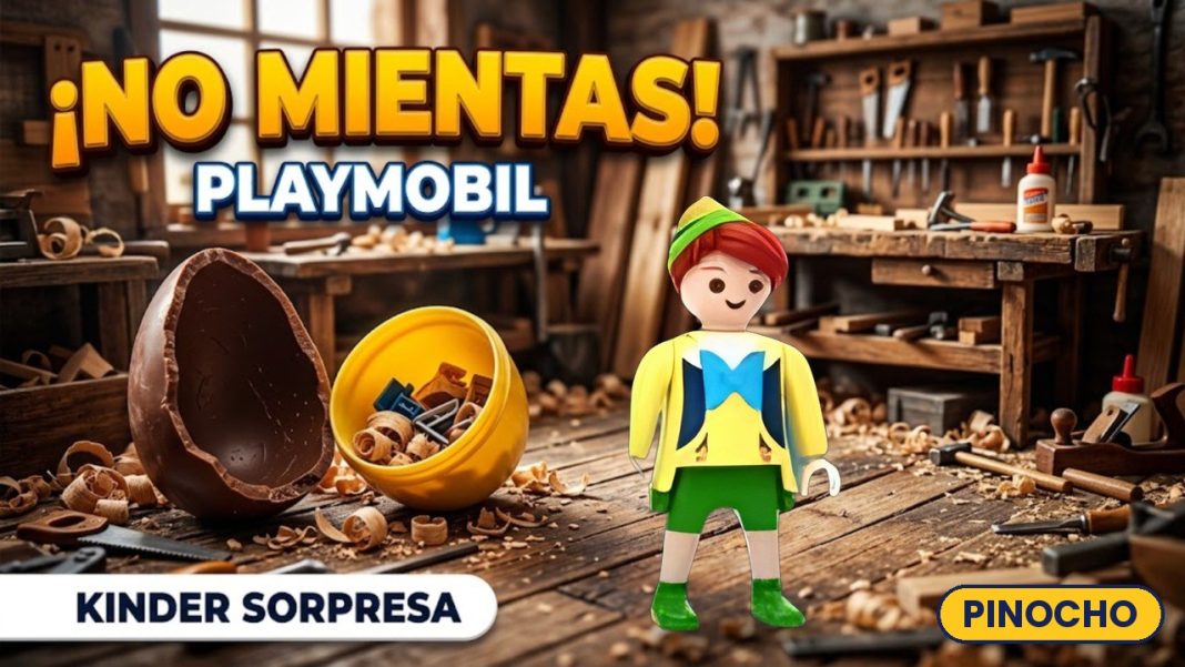 Playmobil Pinocho Kinder Sorpresa Disney 2026 miniatura Playmobil Pinocho Kinder Sorpresa Disney 2026