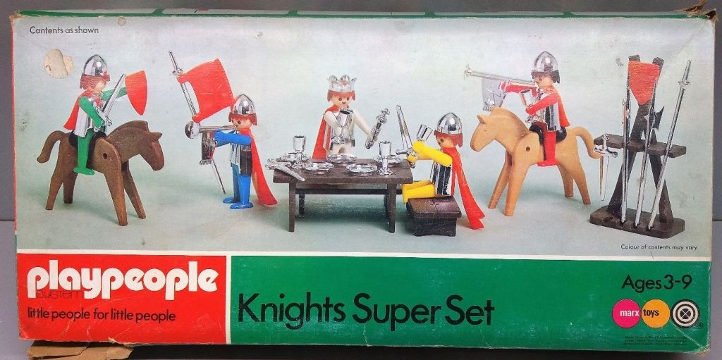 Playmobil Playmobil Playpeople 1710 Superset de caballeros - Marx Toys Reino Unido 1976 - El Mundo Click 1 Playmobil Playpeople 1710 Superset de caballeros