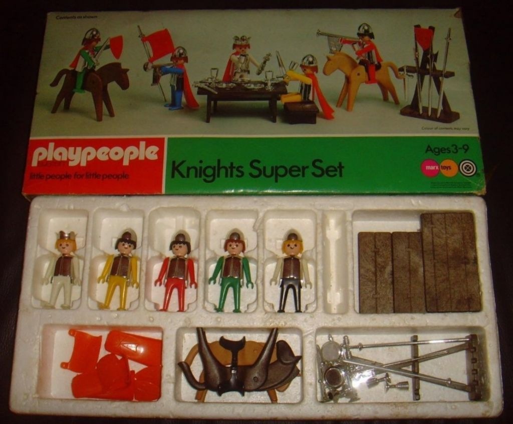 Playmobil Playmobil Playpeople 1710 Superset de caballeros - Marx Toys Reino Unido 1976 - El Mundo Click 2 Playmobil Playpeople 1710 Superset de caballeros