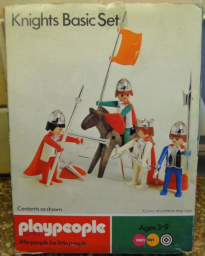 Playmobil Playmobil Playpeople 1711v1 Set básico de caballeros - Marx Toys Reino Unido 1976 - El Mundo Click 1 Playmobil Playpeople 1711v1 Set básico de caballeros