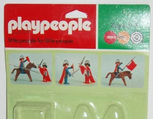 Playmobil Playpeople 1712v2 Caballeros azul y rojo – Marx Toys Reino Unido 1976 – El Mundo Click Playmobil Playpeople 1712v2 Caballeros azul y rojo