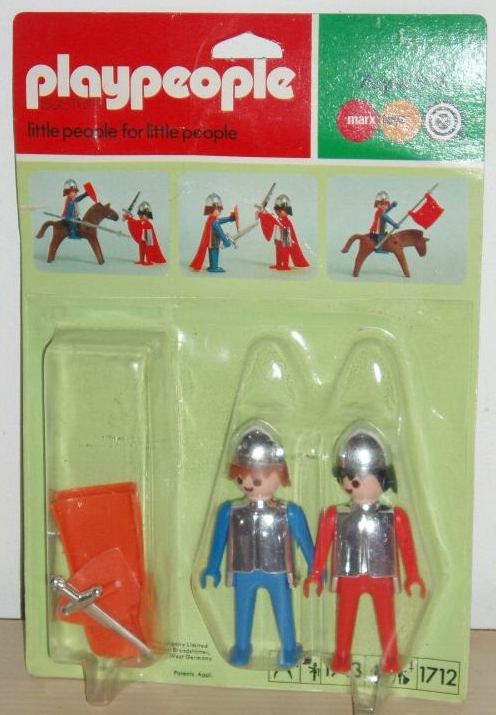Playmobil Playpeople 1712v2 Caballeros azul y rojo Playmobil Playpeople 1712v2 Caballeros azul y rojo