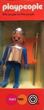 Playmobil Playpeople 1714v5 Caballero azul con bandera – Marx Toys Reino Unido – El Mundo Click Playmobil Playpeople 1714v5 Caballero azul con bandera
