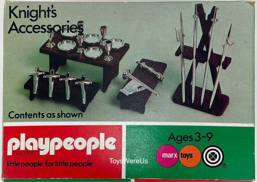 Playmobil Playmobil Playpeople 1715 Accesorios de caballeros - Marx Toys Reino Unido 1976 - El Mundo Click 1 Playmobil Playpeople 1715 Accesorios de caballeros