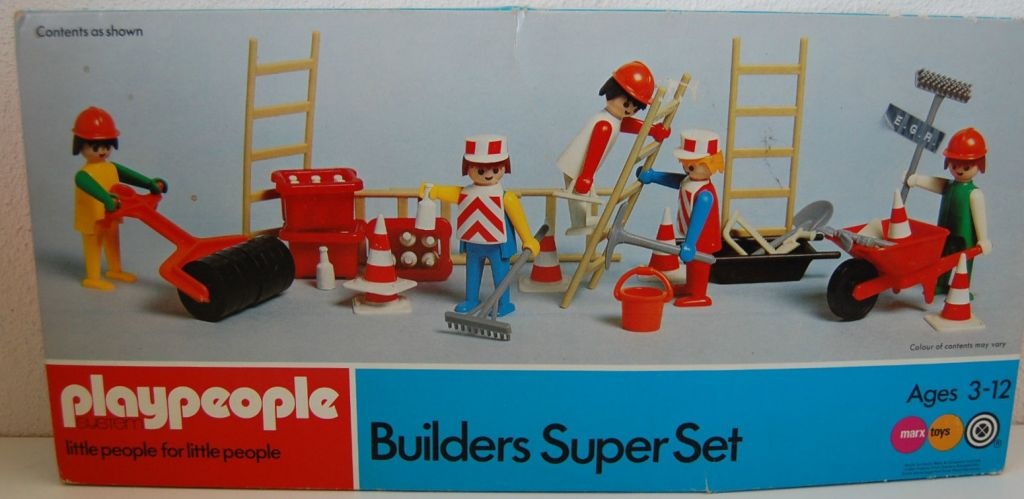 Playmobil Playmobil Playpeople 1720s1v1 Superset de obreros - Marx Toys Reino Unido 1976 - El Mundo Click 1 Playmobil Playpeople 1720s1v1 Superset de obreros