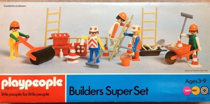 Playmobil Playpeople 1720s1v2 Superset de obreros – Marx Toys Reino Unido 1976 – El Mundo Click Playmobil Playpeople 1720s1v2 Superset de obreros