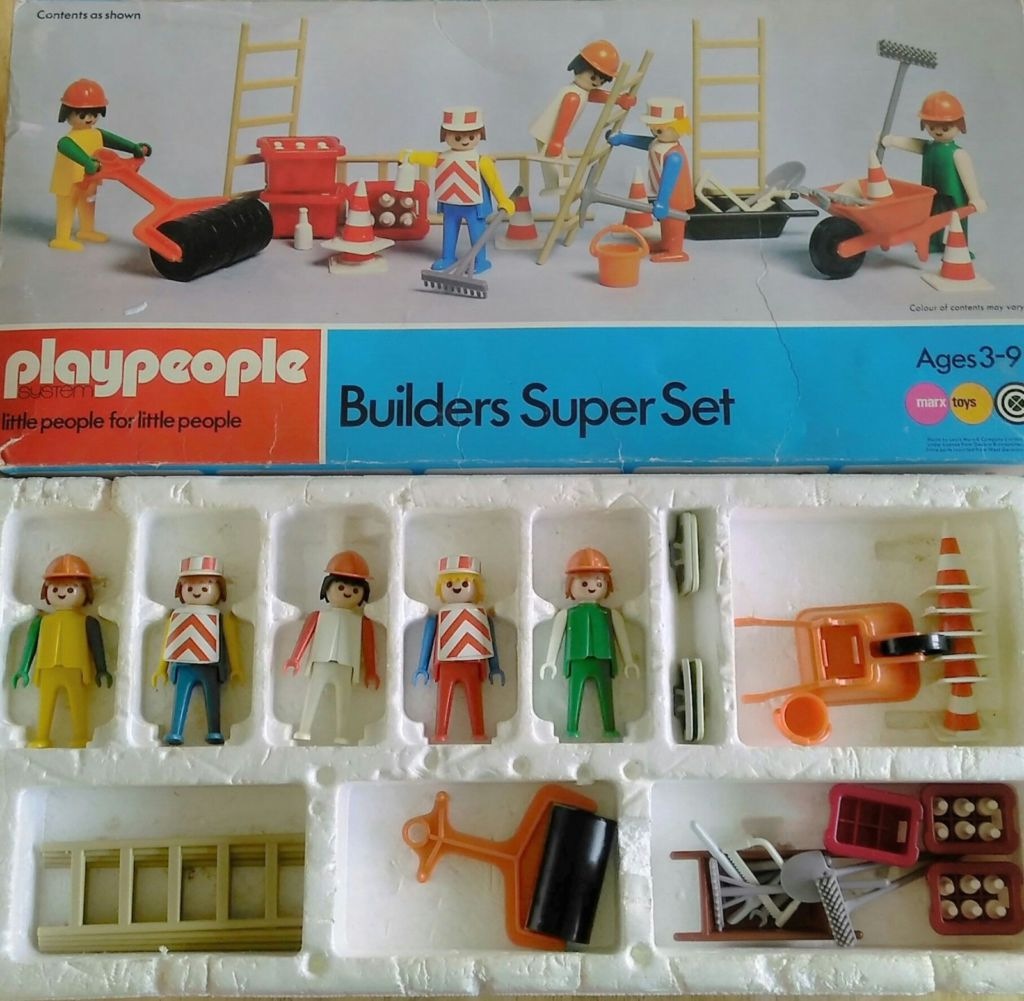 Playmobil Playmobil Playpeople 1720s1v2 Superset de obreros - Marx Toys Reino Unido 1976 - El Mundo Click 3 Playmobil Playpeople 1720s1v2 Superset de obreros