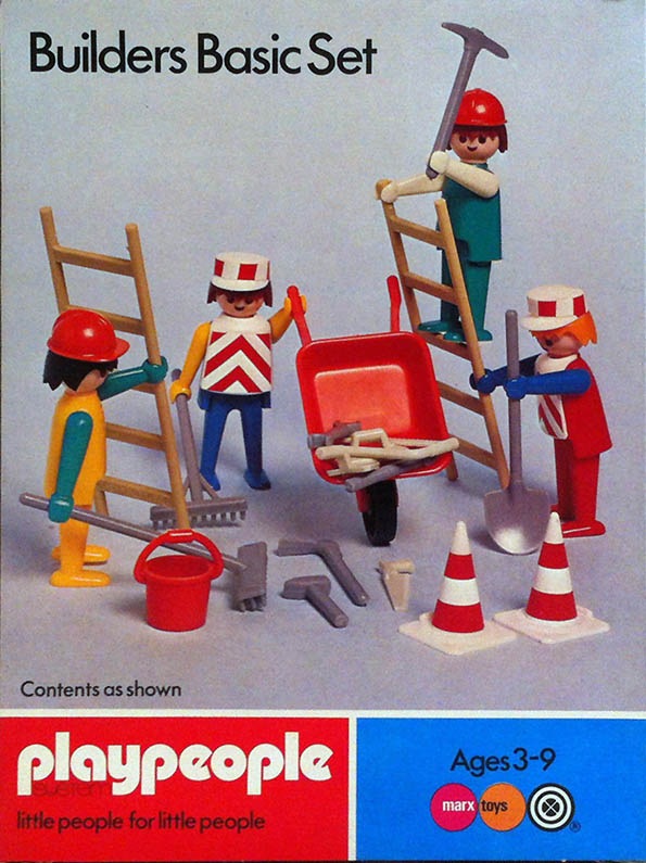 Playmobil Playmobil Playpeople 1721 Set básico de obreros - Marx Toys Reino Unido 1975 - El Mundo Click 1 Playmobil Playpeople 1721 Set básico de obreros