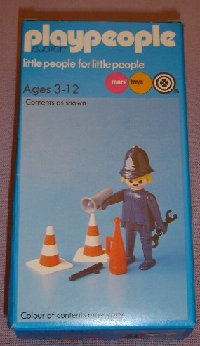 Playmobil Playmobil Playpeople 1728/2 Policía - Marx Toys Reino Unido 1979 - El Mundo Click 2 Playmobil Playpeople 1728/2 Policía