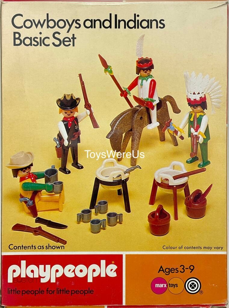 Playmobil Playmobil Playpeople 1731v2 Set básico de vaqueros e indios - Marx Toys Reino Unido 1976 - El Mundo Click 1 Playmobil Playpeople 1731v2 Set básico de vaqueros e indios