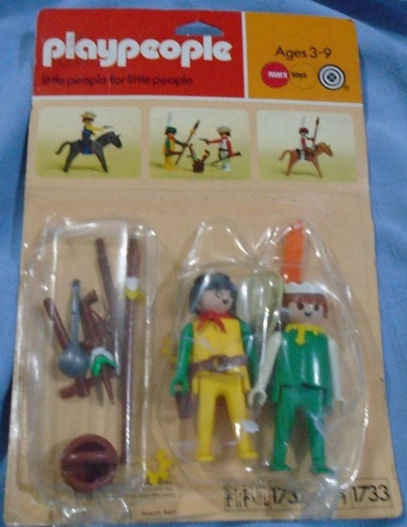Playmobil Playpeople 1732v2 Vaquero amarillo e indio verde Playmobil Playpeople 1732v2 Vaquero amarillo e indio verde