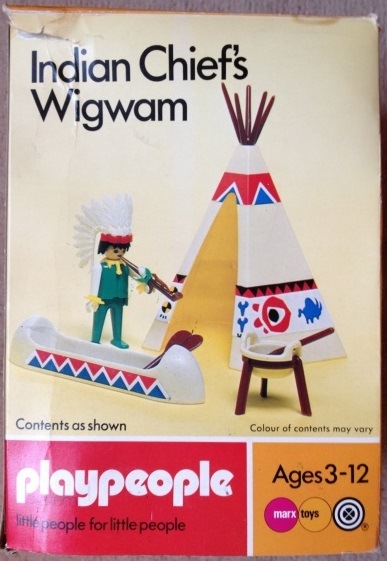 Playmobil Playmobil Playpeople 1735 Tipi del jefe indio - Marx Toys Reino Unido 1976 - El Mundo Click 1 Playmobil Playpeople 1735 Tipi del jefe indio